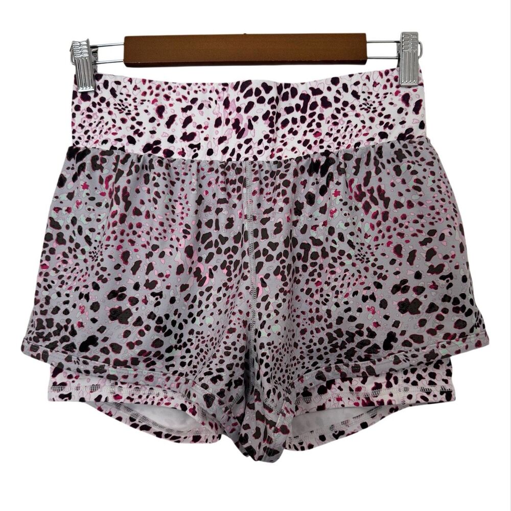 Fabletics Olesia Shorts Womens Small Stretch 2 in 1 Compression Gym Athletic
